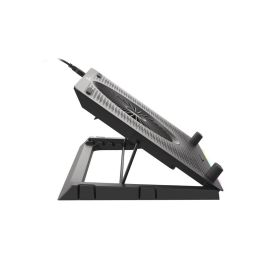 GENESIS Oxid 450 Base Refrigeradora para Portátil 15.6" con 5 Ventiladores, Iluminación RGB, USB Hub y Panel de Aluminio, Negro