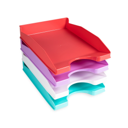 Q-connect Bandeja Sobremesa Lavanda Opaco 240x70x340 mm Plástico Alta Resistencia