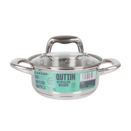 Cacerola de Acero Inoxidable 16 cm 1.5L New Caesar - Quttin (6 Unidades) Cacerola de Acero Inoxidable 16 cm 1.5L New Caesar - Quttin (6 Unidades)