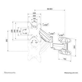 Soporte TV Neomounts WL70-550BL12 42" 30 Kg