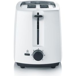 Severin AT 2286 Tostadora Automática 2 Rebanadas Blanca con Control de Tostado y Bandeja Recogemigas 700W