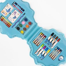 Cerdá Set de Papelería para Colorear y Dibujar Stitch en Caja Azul de 27x27x5 cm - Material de Arte Infantil +3 Años