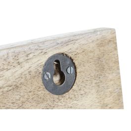 DKD Home Decor Perchero Pared Rk 22 Estilo Indio Folk Multicolor Blanco Mango y Cerámica 48.5 x 5 x 17.5 cm (2 Unidades)