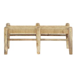 DKD Home Decor Descalzadora Balines de Mango y Ratán Natural 46 x 40 x 100 cm