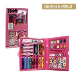 Cerdá Set de Papelería Coloreable Hello Kitty en Caja, Blanco, para Niños +3 Años - Medidas: 26.7x45.3x3.0 cm