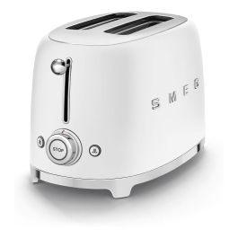 Smeg Tostador TSF01WHMEU 2 Ranuras Blanco Mate Estilo Años 50