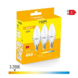 Edm Kit 3 bombillas vela LED E14 5W 400lm 3200K luz cálida Ø3,6x10cm Precio: 4.68999993. SKU: S7902448