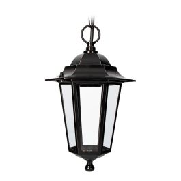 Farol de aluminio y cristal para techo ip44 e27 60 W color negro ø19,5x90,5cm modelo zurich. Precio: 16.94999944. SKU: S7916447