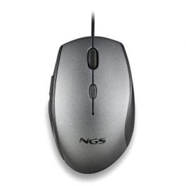 NGS MOTHGRAY Ratón Ergonómico con Cable, Botones Silenciosos, 800/1200/1600 DPI, Gris, USB a Tipo C, Plug&Play, Diestros NGS MOTHGRAY Ratón Ergonómico con Cable, Botones Silenciosos, 800/1200/1600 DPI, Gris, USB a Tipo C, Plug&Play, Diestros