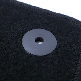 Car Lux OCCMS0003GD Alfombrillas a Medida para Maserati Levante (2016-), 5 Piezas, Ribete Velour Gris Oscuro, Antideslizantes, Emblema Bordado
