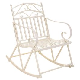 Silla mecedora Alexandra House Living Blanco Hierro 24 x 45 x 24 cm Precio: 144.50000048. SKU: B1DVVBEGYG