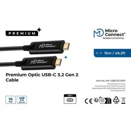 MicroConnect Cable de Fibra Óptica USB-C 3.2 Gen 2 Premium, 15m, Cable de Datos y Sincronización