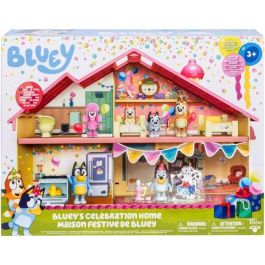 MOOSE 17669 La Casa de Celebraciones de Bluey con 11 Accesorios y Muebles Quita y Pon, Incluye Figura Exclusiva