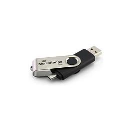 MEDIARANGE Memoria USB 32 GB Combo USB-A / Micro-USB MR932-2