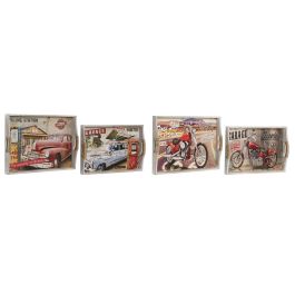 DKD Home Decor Bandeja Decorativa Estilo Vintage Multicolor Fabricada en MDF, Juego de 2 Piezas, Ideal para Salón o Comedor, 40x30x6 cm Precio: 41.50000041. SKU: S3038772
