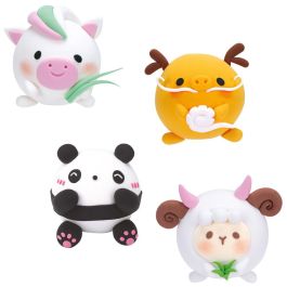 Jeux 2 momes Plastilina endurecedora Animal, pack surtido de 12 modelos: ratón, caballo, oveja, tigre, conejo y más