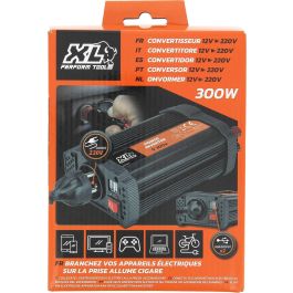 XLPT AAAQG37681 Convertidor 12V-230V 300W con 2 Salidas USB y Fusibles Incluidos