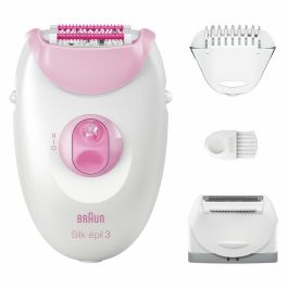 Braun Silk-épil 3 3-031 Epiladora Eléctrica para Mujer, 20 Pinzas, SoftLift, Rosa/Blanco, Uso con Cable