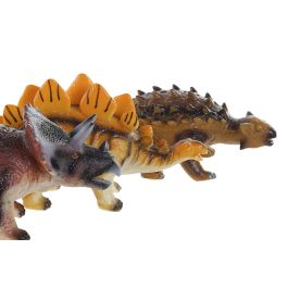 DKD Home Decor Set 6 Juguetes Figuras Dinosaurios PVC Blando Colores Variados Surtidos Medidas 15x21x29cm para Niños