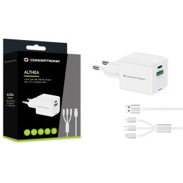 Conceptronic ALTHEA16W Cargador de Pared Blanco 33W Universal para 2 Dispositivos