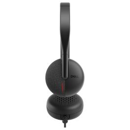 Dell Auriculares para llamadas USB-C WH3024 con micrófono con cancelación de ruido por IA, certificados para Microsoft Teams y Zoom, negro