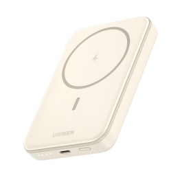 Ugreen 25208 Batería Externa Magnética 10000 mAh Carga Inalámbrica 20W PD para iPhone 12-15 Series Beige