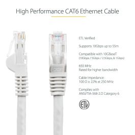 Cable de Red Rígido UTP Categoría 6 Startech N6PATC7MWH Blanco 7 m