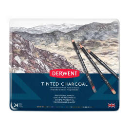 Derwent Lápices de Carboncillo Tintado Caja Metálica 24 Unidades Colores Surtidos Precio: 70.6156. SKU: B1C6TTFYCV