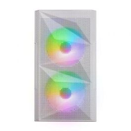 Mars Gaming Caja MC-MEW Blanca Mini Tower Gaming con Ventiladores RGB y Ventana Cristal Templado