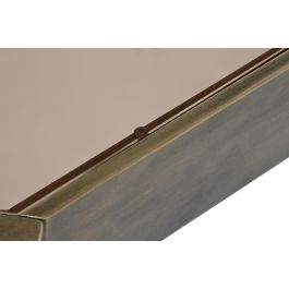 DKD Home Decor Mesa de Centro Moderna Dorada 62 x 53 x 102 cm de Metal y Cristal Desmontable