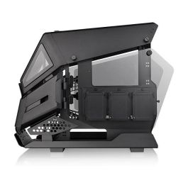 Thermaltake AH T200 Negro Torre Micro ATX, Mini-ITX, SPCC, Ventana Lateral de Vidrio Templado, Panel Frontal I/O USB 3.2 Gen 2 Type-C