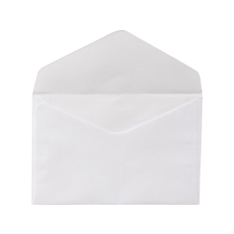 Liderpapel Sobre n.21 Blanco C6 114x162 mm Engomado Solapa de Pico Caja de 500 Unidades