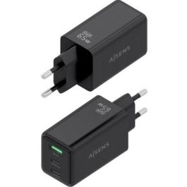 Aisens Cargador Pared GaN ASCH-65W3P073-BK 65W 2xUSB-C 1xUSB-A Negro