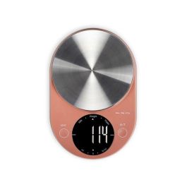 Livoo DOM493T Báscula de Cocina Electrónica Digital, ideal para pesar alimentos e ingredientes, color Terracota