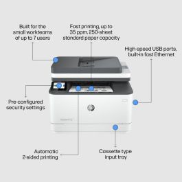 Impresora Láser Monocromo HP Laserjet Pro 3002DN/ Dúplex/ Blanca Impresora Láser Monocromo HP Laserjet Pro 3002DN/ Dúplex/ Blanca