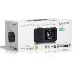 Lenco CR-625BK Radio Reloj con Sintonizador FM PLL y Pantalla LED – Negro