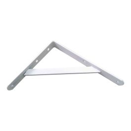Fepre Escuadra de acero blanco Fortex 20x25 cm, alta resistencia, peso máximo 300kg (2 unid.) edm