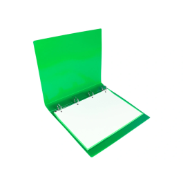Liderpapel Carpeta 4 anillas 25 mm Din A4 Polipropileno Verde Manzana Opaco