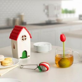 OTOTO Dispensador de Bolsas de Té Tea House Multicolor Plástico Apto Lavavajillas (190mm Alto)