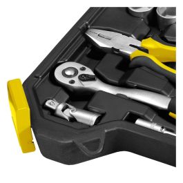 Fieldmann FDG 5002-54R Juego de Herramientas de 54 Piezas con Vasos de 3/8 Pulgadas y Maletín de Transporte