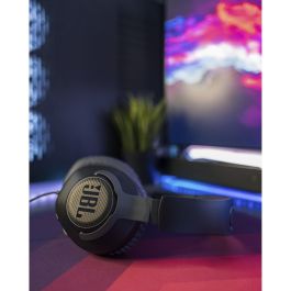 JBL Harman Quantum 100 Auriculares Gaming Over-Ear con Micrófono Extraíble, Sonido Envolvente, Negro