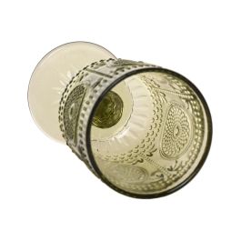 DKD Home Decor Copa Colonial de Cristal Verde 310ml Set de 6 – Apto Lavavajillas