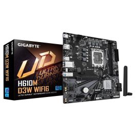 Gigabyte H610M D3W WF6 Placa Base Intel H610 LGA 1700 mATX DDR5 con Wi-Fi 6 Precio: 126.68999959. SKU: B13HZSR4EP