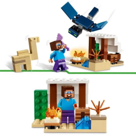 Lego 21251 Minecraft Expedición al Desierto de Steve, Juguete de Videojuego, Bioma con Casa y Minifiguras de Construcción para Niños y Niñas