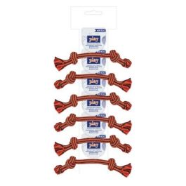 Nayeco Ristra Cuerda Dental para Perros, Juguete Bicolor Naranja 15 cm, Pack 6 Unidades para Higiene Dental y Fortalecer Mandíbula