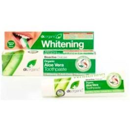 Dr. Organic Aloe Vera Pasta Dientes Blanqueadora Triple Acción. Calma Encías, Limpia Dientes. Con Sílice y Menta. Flúor 1000ppm. 100ml Precio: 5.79000004. SKU: B19YEBVRKR
