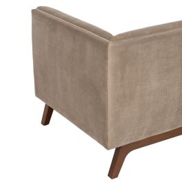 Sofá 156 x 81 x 72 cm Champán Tejido Sintético Madera Terciopelo