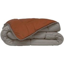 POYET MOTTE Edredón de microfibra 400g / m² CALGARY - 240 x 260 cm - Gris guijarro y marrón gitano Precio: 57.95000002. SKU: B15Q4MGHBX