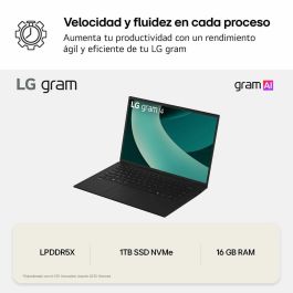 LG 14ZD90T-G.AX78B Portátil 14" WUXGA IPS Intel Core Ultra 7-255H, 16GB RAM, 1TB SSD, Sin SO, 1.1kg, 30h, Negro