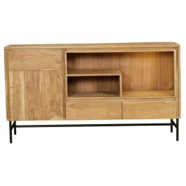 Buffet Moderno DKD Home Decor Marron Negro 40 x 81 x 142 cm